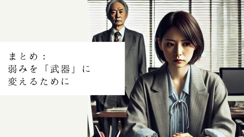 まとめ：弱みを「武器」に変えるために