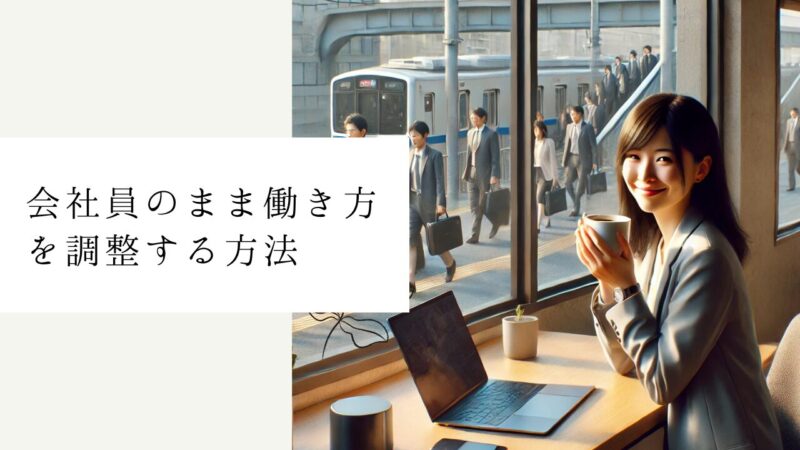 会社員のまま働き方を調整する方法