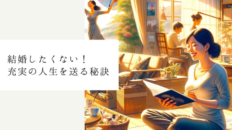 結婚したくない!充実の人生を送る秘訣