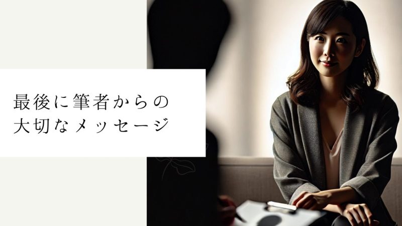 最後に筆者からの大切なメッセージ