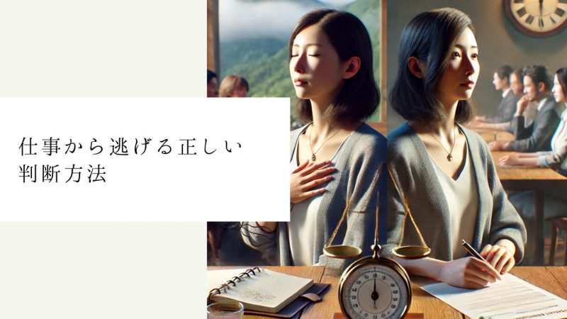 仕事から逃げる正しい判断方法