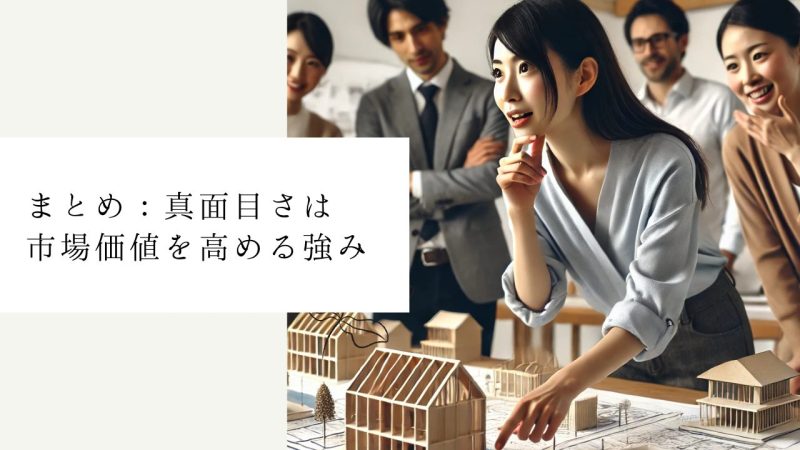 まとめ:真面目さは市場価値を高める強み