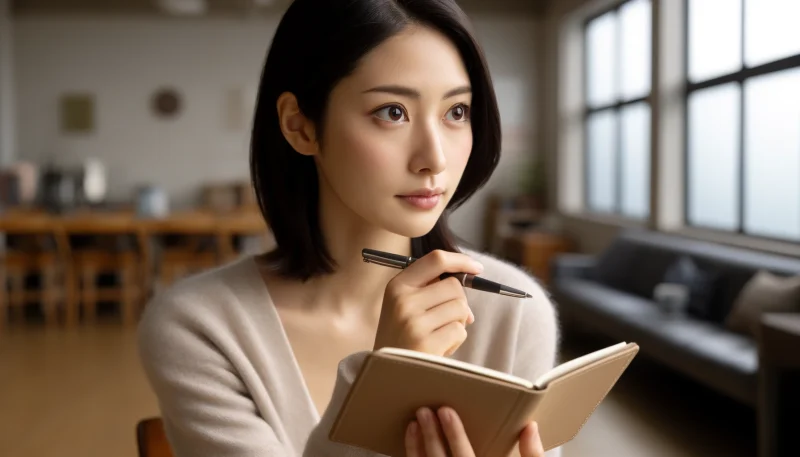 2. 今の感情や思考を紙にすべて書き出す