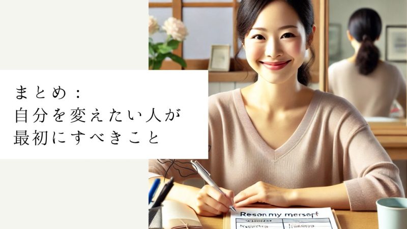 まとめ:自分を変えたい人が最初にすべきこと