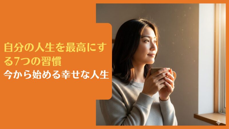 自分の人生を最高にする7つの習慣|今から始める幸せな人生