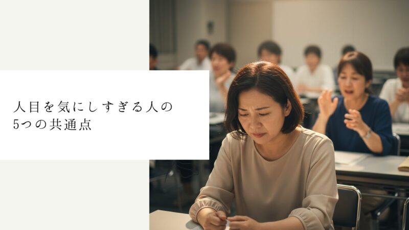 人目を気にしすぎる人の5つの共通点
