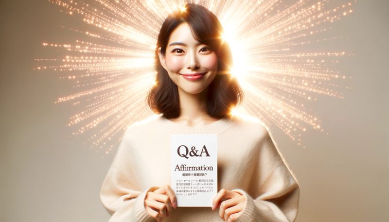 自己肯定感は必須です【質問集配布】