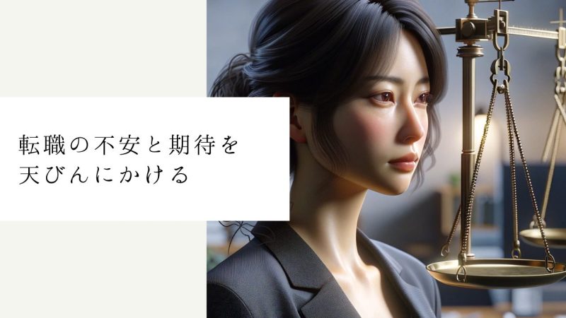 転職の不安と期待を天びんにかける
