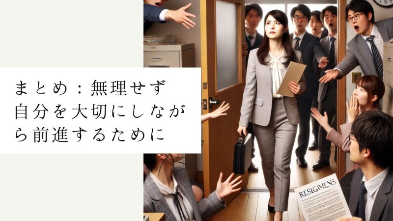 まとめ:無理せず自分を大切にしながら前進するために