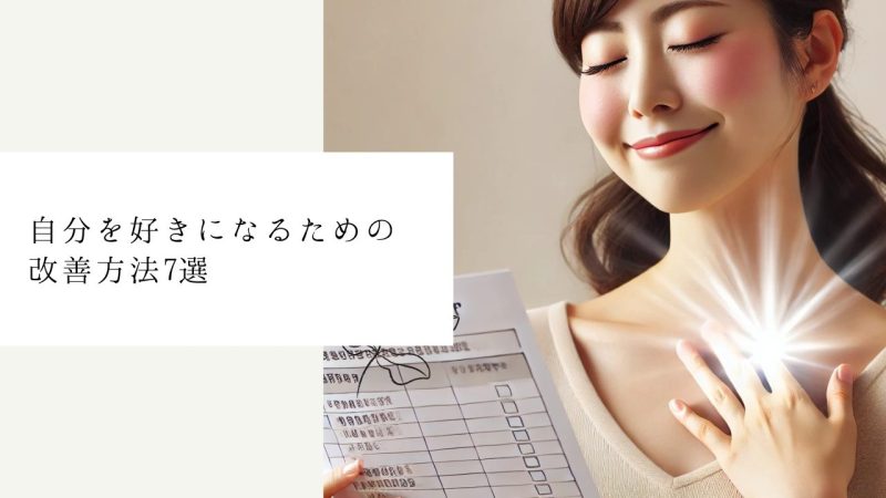自分を好きになるための改善方法7選