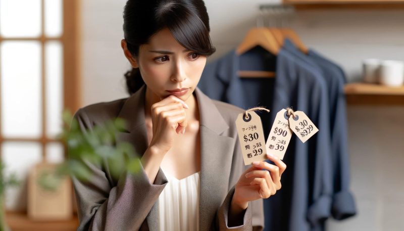 安価な値づけをする
