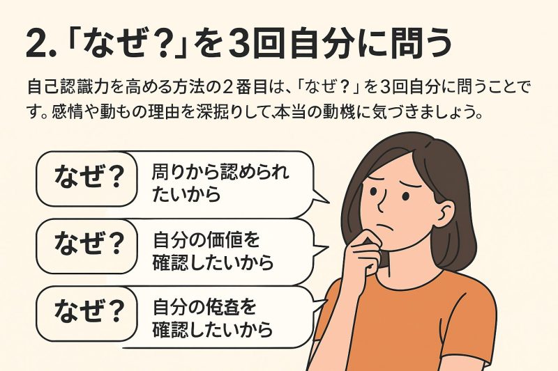 2. 「なぜ?」を3回自分に問う