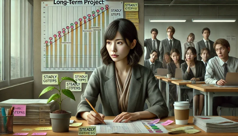 特徴4：粘り強い努力家である