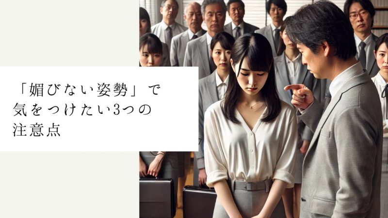 「媚びない姿勢」で気をつけたい3つの注意点