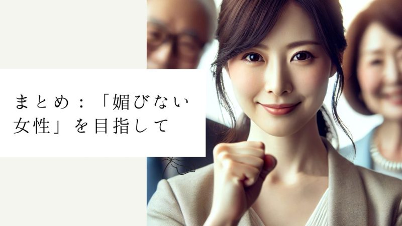 まとめ：「媚びない女性」を目指して