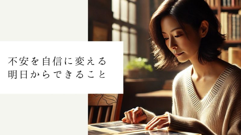 不安を自信に変える明日からできること