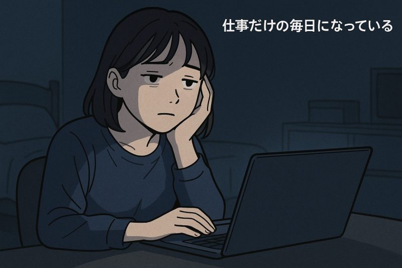 1.仕事だけの毎日になっている