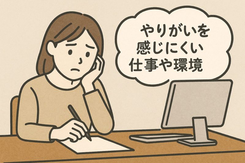 原因3：やりがいを感じにくい仕事や環境
