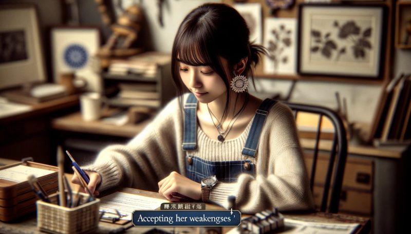 短所を受け入れている