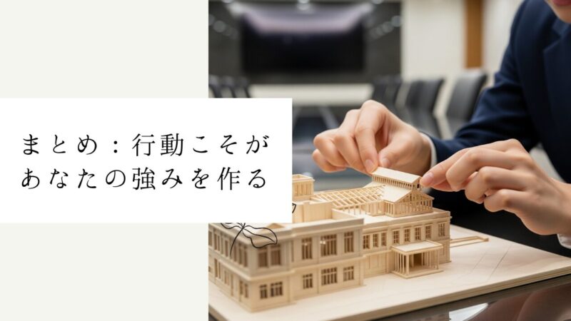 まとめ：行動こそがあなたの強みを作る