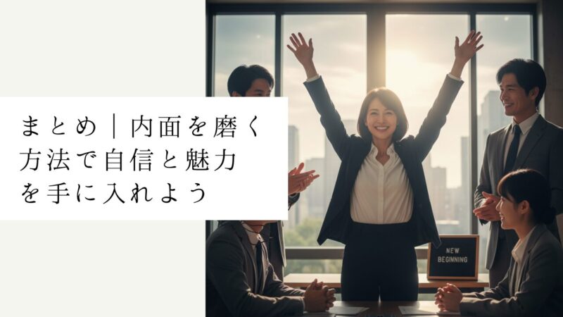 まとめ｜内面を磨く方法で自信と魅力を手に入れよう