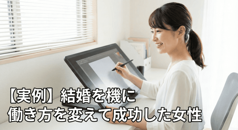 【実例】結婚を機に働き方を変えて成功した女性