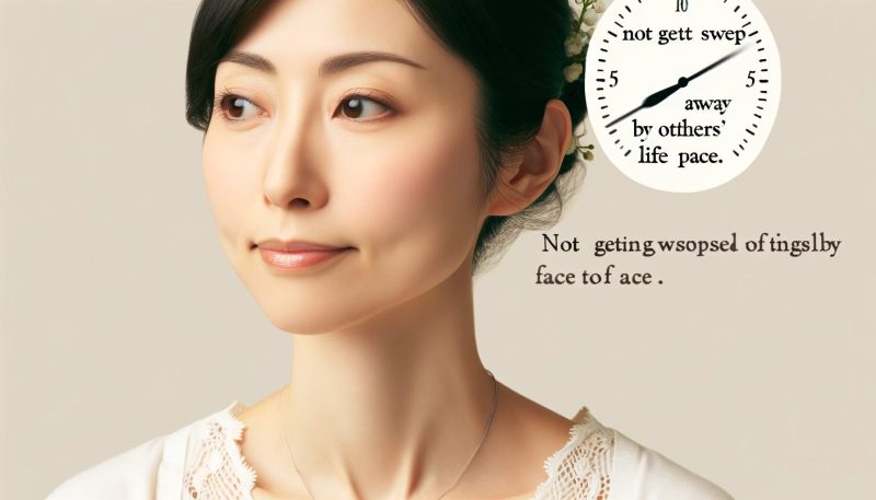 他人の生き方の速度に巻き込まれない