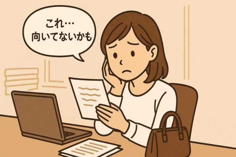 1．向いてない仕事をしている