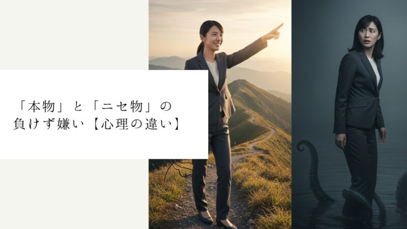 「本物」と「ニセ物」の負けず嫌い【心理の違い】