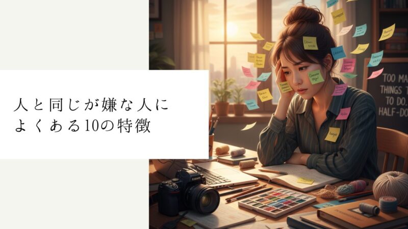 人と同じが嫌な人によくある10の特徴