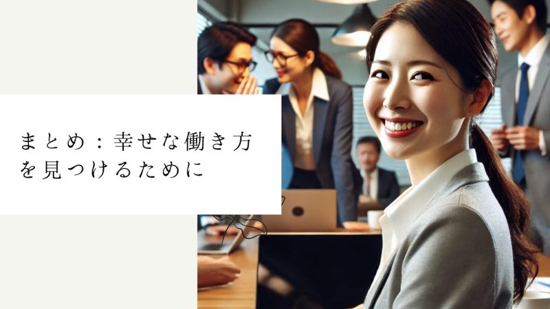 まとめ：幸せな働き方を見つけるために