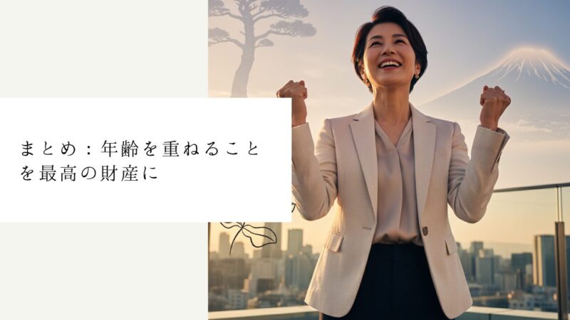 まとめ：年齢を重ねることを最高の財産に