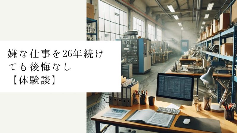 嫌な仕事を26年続けても後悔なし【体験談】