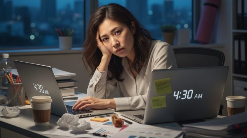 労働時間が長く休む暇がない