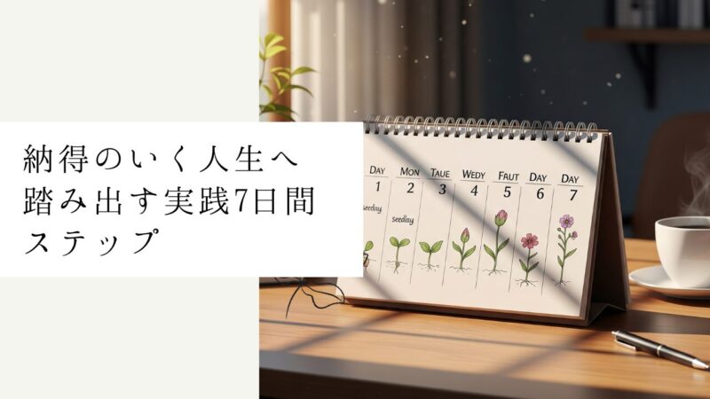 納得のいく人生へ踏み出す実践7日間ステップ