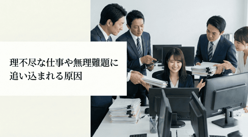 理不尽な仕事や無理難題に追い込まれる原因