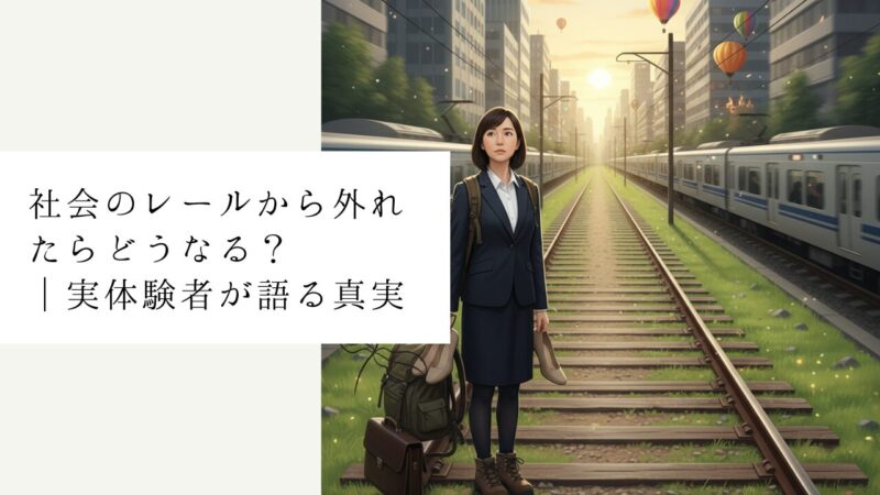 社会のレールから外れたらどうなる?|実体験者が語る真実