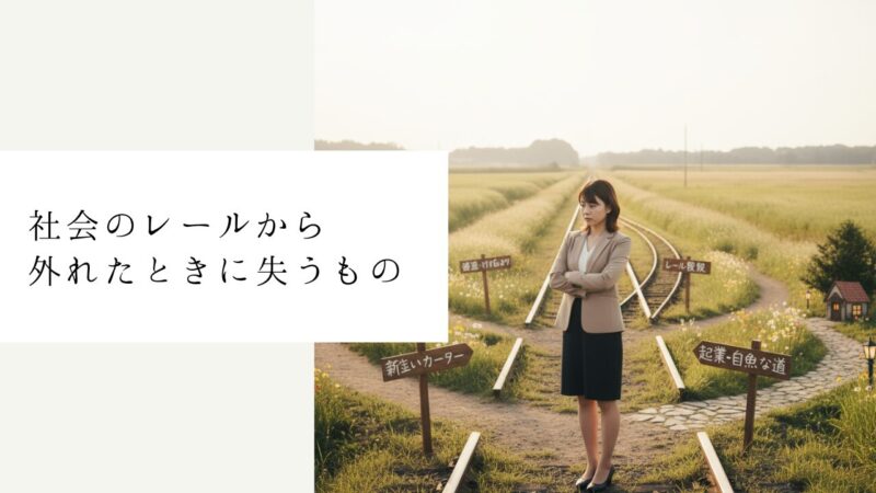 社会のレールから外れたときに失うもの