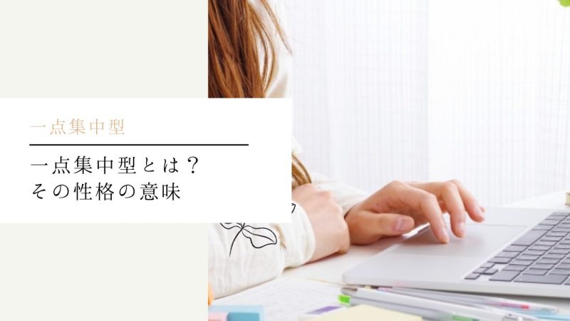 一点集中型とは？その性格の意味