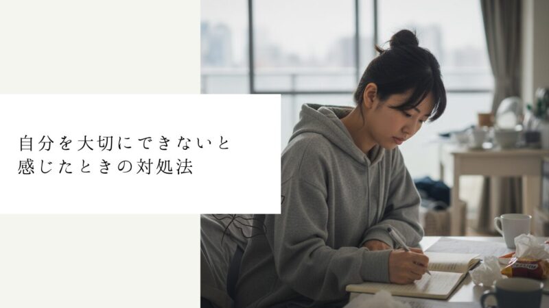 自分を大切にできないと感じたときの対処法