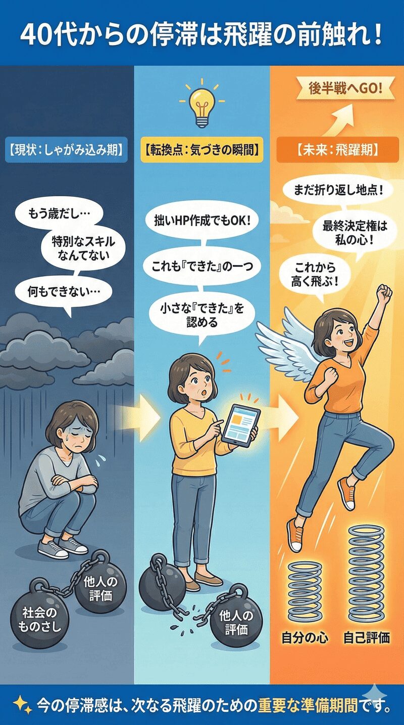 40代からの停滞は飛躍の前触れ まとめ