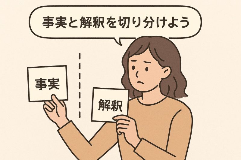 方法1：事実と自分の解釈を切り分ける