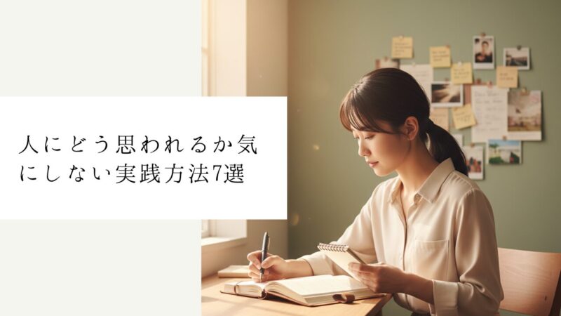 人にどう思われるか気にしない実践方法7選