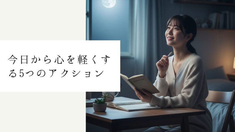 今日から心を軽くする5つのアクション
